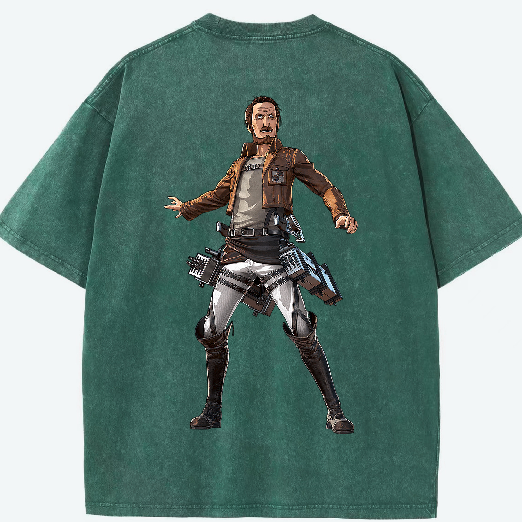 （画像用） 進撃の巨人 Attack on Titan 綿100% ヴィンテージ風 半袖Tシャツ（背面プリント）